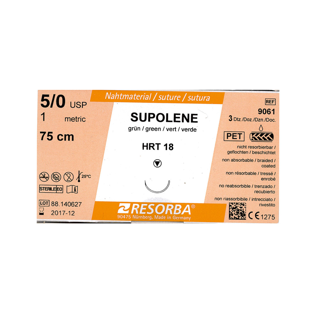 Supolene grøn flettet 4/0 HRT18, 12 stk.