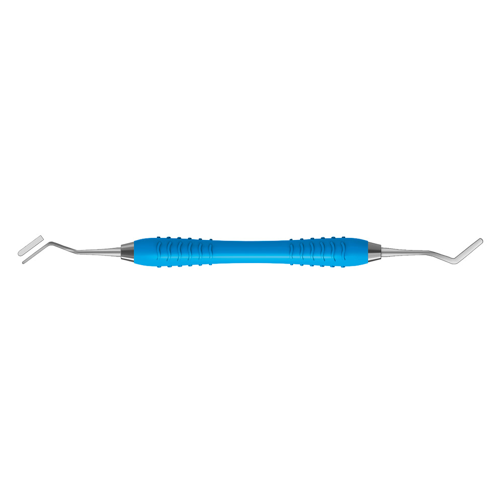 Heidemann spartel 2,0/0,3 mm fleksibel Colori silikonehåndtag lyseblå, stk.