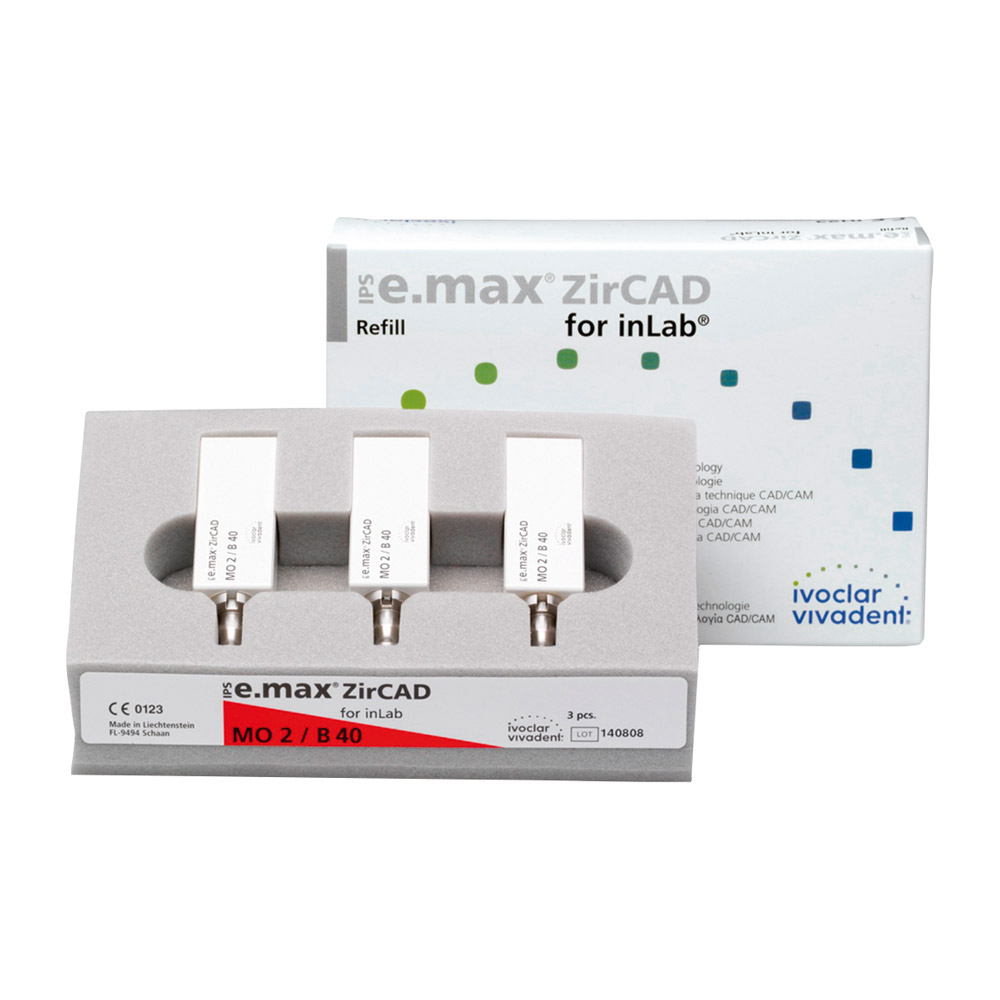 IPS e.max ZirCAD Inlab MO0 B40, 3 stk.