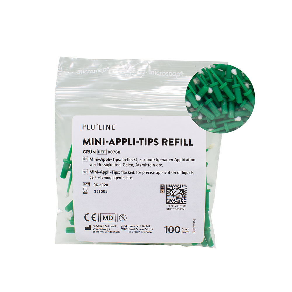 PLULINE MINI-APPLI-TIPS grøn, 100 stk.