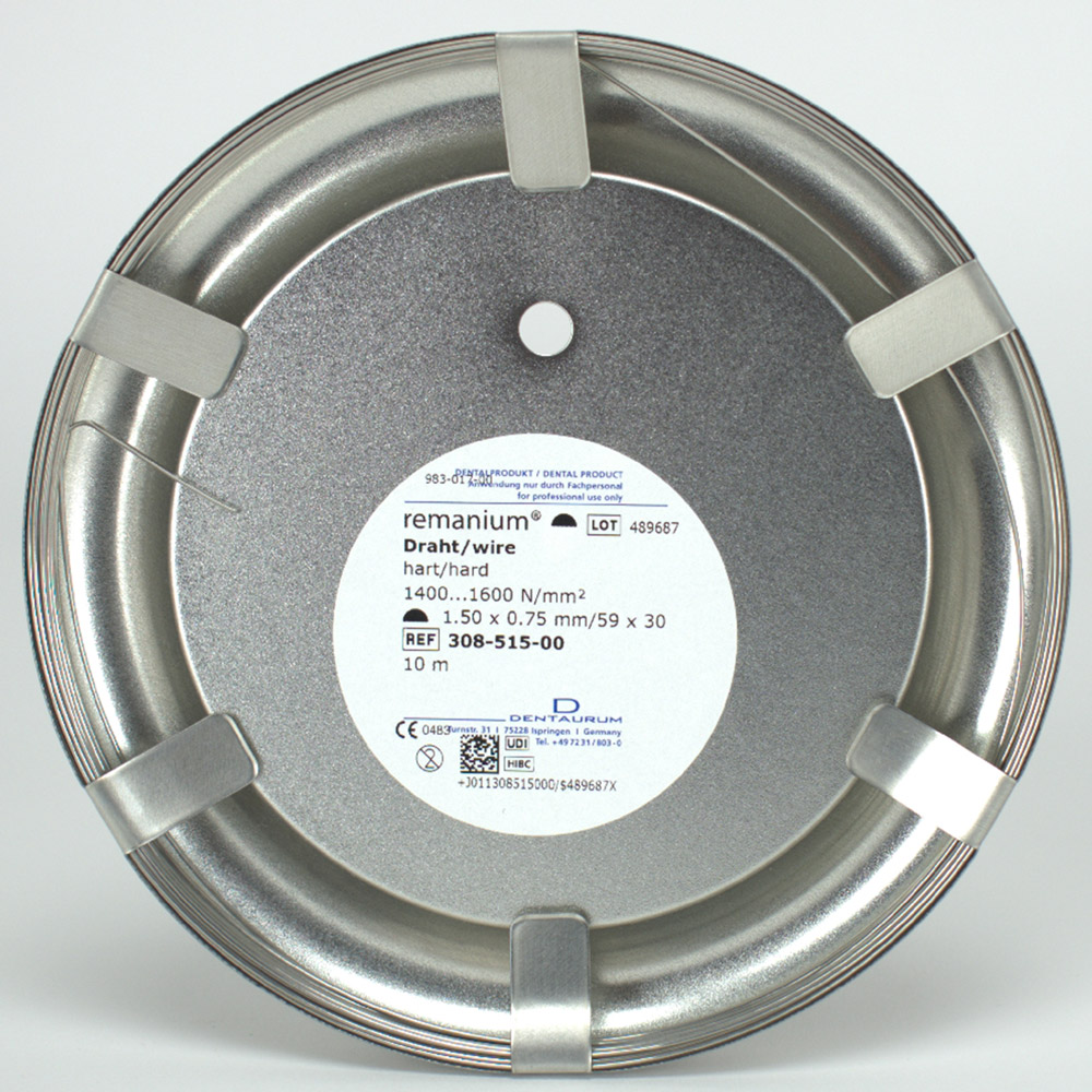 Remanium tråd hård halvrund 1,50 x 0,75 mm, 10 m
