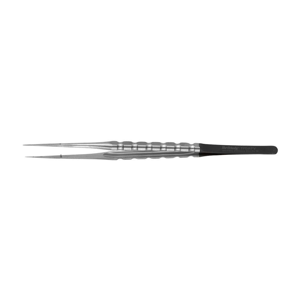 Velvart mikro pincet 18 cm lige diamantbelagt greb sinuslinje, stk.