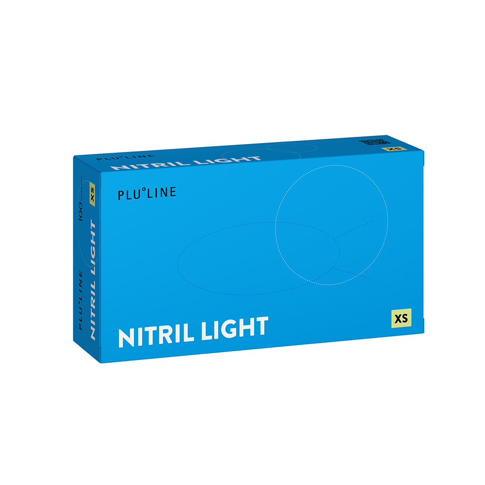 PLULINE NITRIL LIGHT hvid XS, 100 stk.