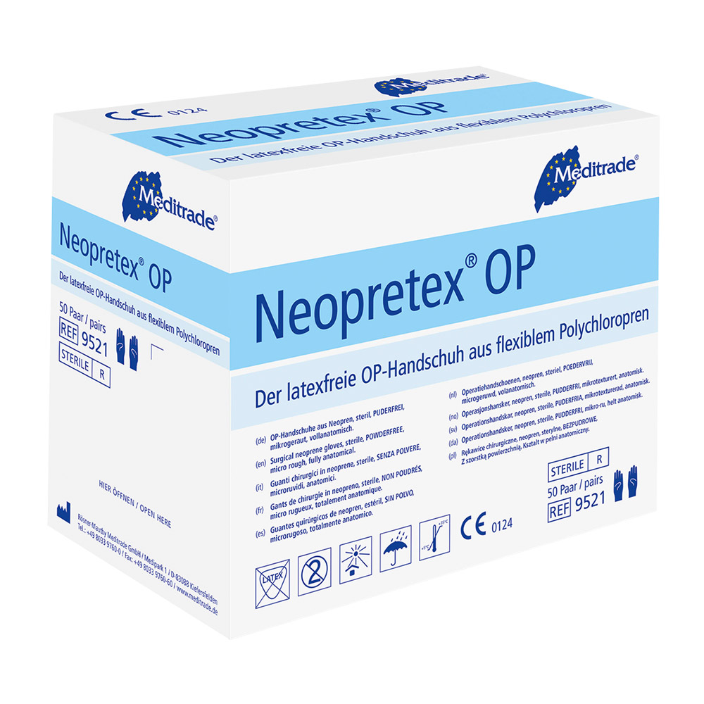 Neopretex handske pudderfri steril ekstra lang str. 7, 50 par