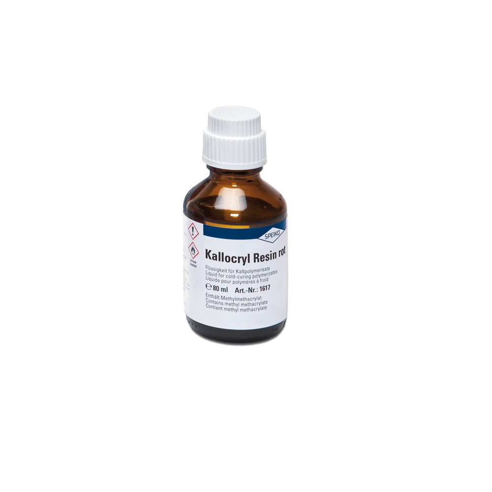 Kallocryl Harpiks rød væske 80 ml