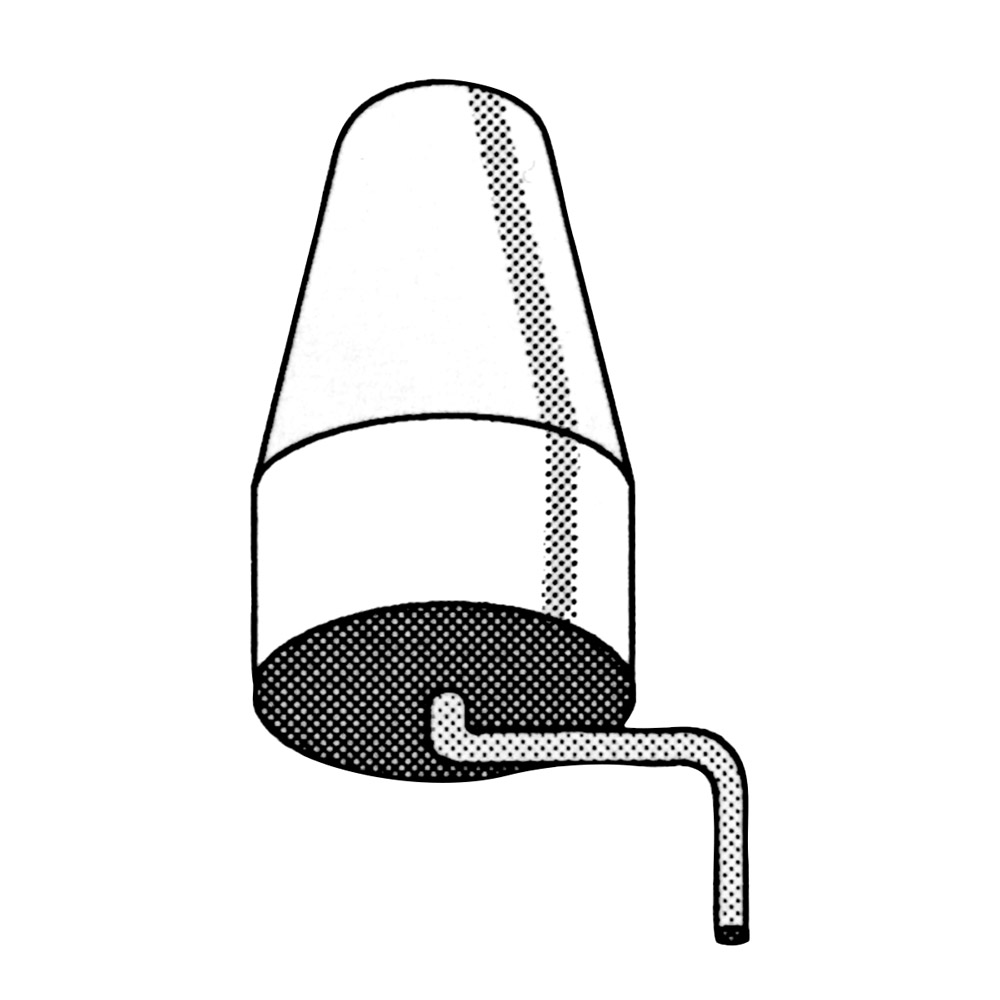 Kegle-pin brændematerialebærer F6, 5 stk.