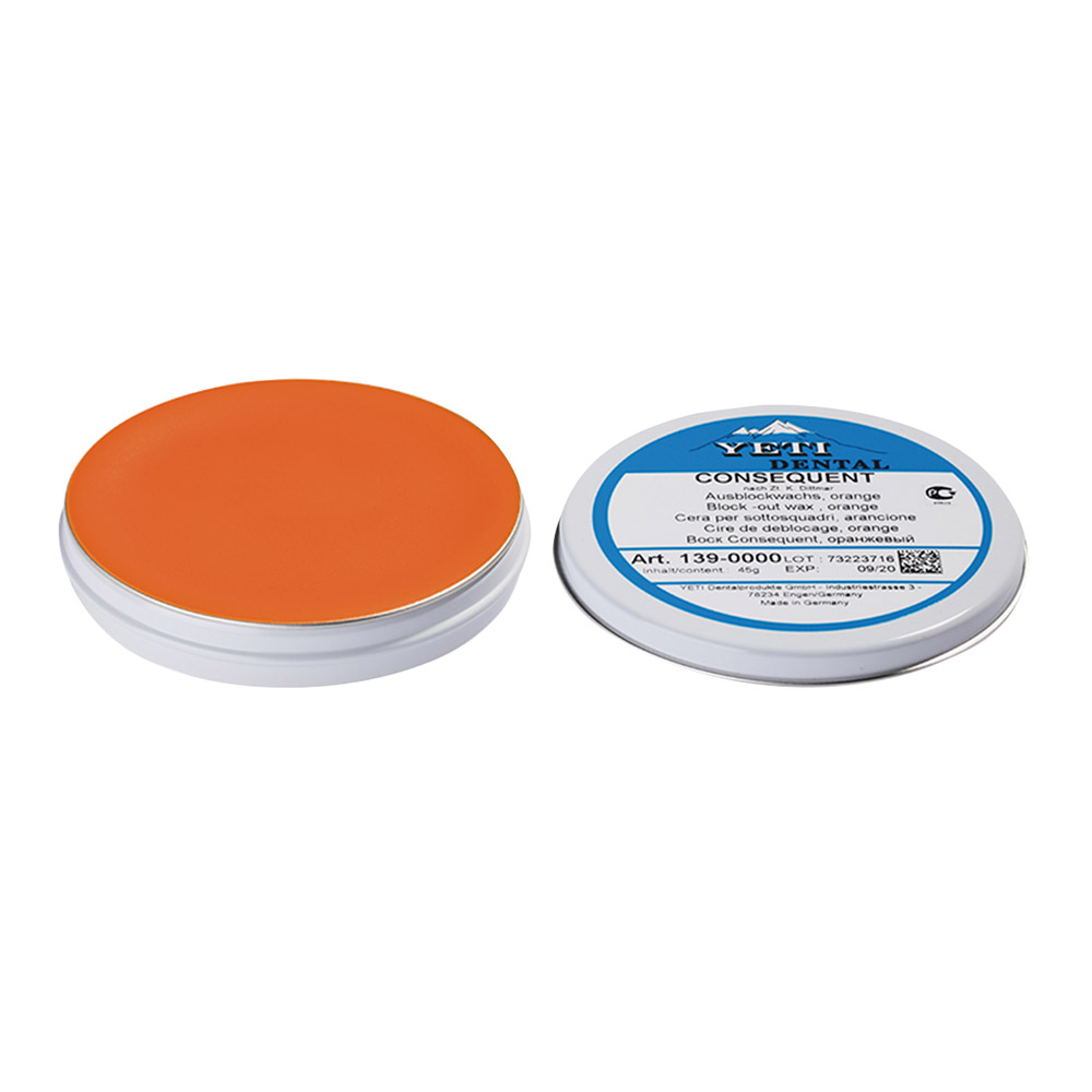 Konsekvent udblokningsvoks orange, 45 g