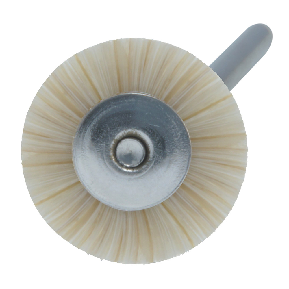 Mini-børster i hestehår 19 mm lysmelange, 12 stk.