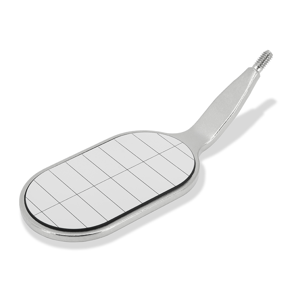 MEGA Parallelometer Rhodium 22 x 37 mm rustfrit stål, stk.