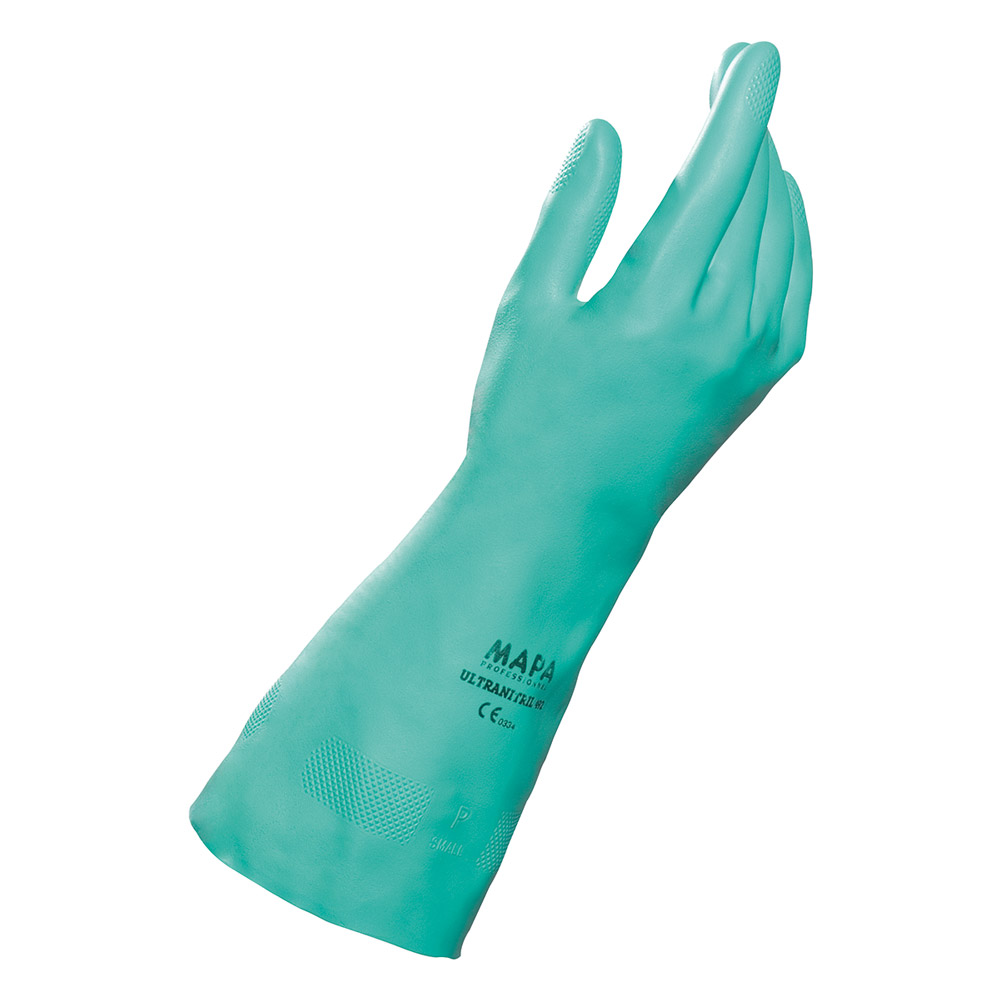 Ultranitril handske grøn 32 cm str. 7, 10 par