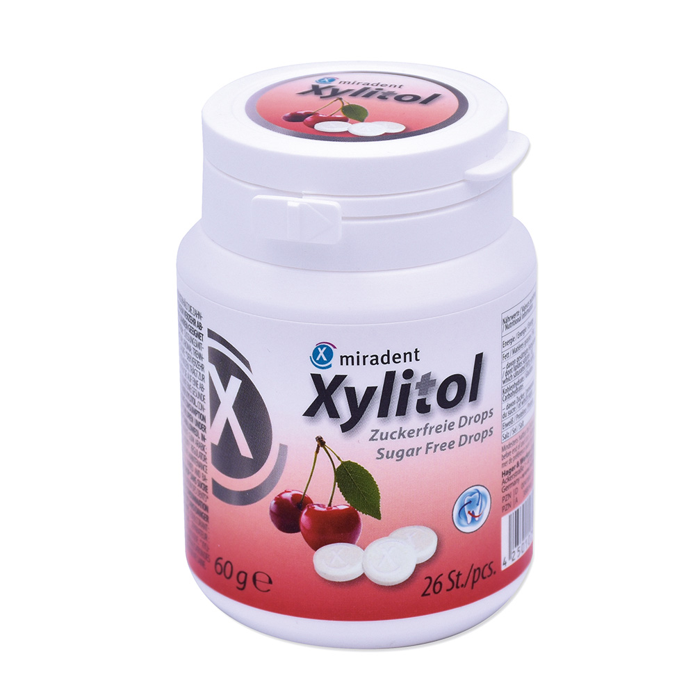 miradent Xylitol Dråber Kirsebær, 60g dosis