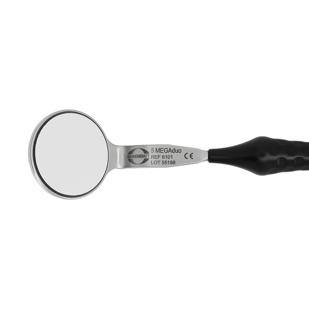 Mundspejl MEGAduo Rhodium 5 plan SS, 6 stk.