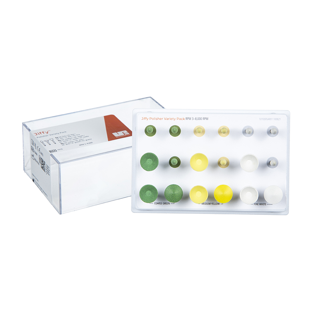 Jiffy Polisher, Blandingspakke (Indhold: 2x Jiffy WST Bæger (groft, medium, fint), 1x Jiffy WST Skive (groft, medium, fint), 3x Jiffy WST Spids (groft, medium, fint) af hver)