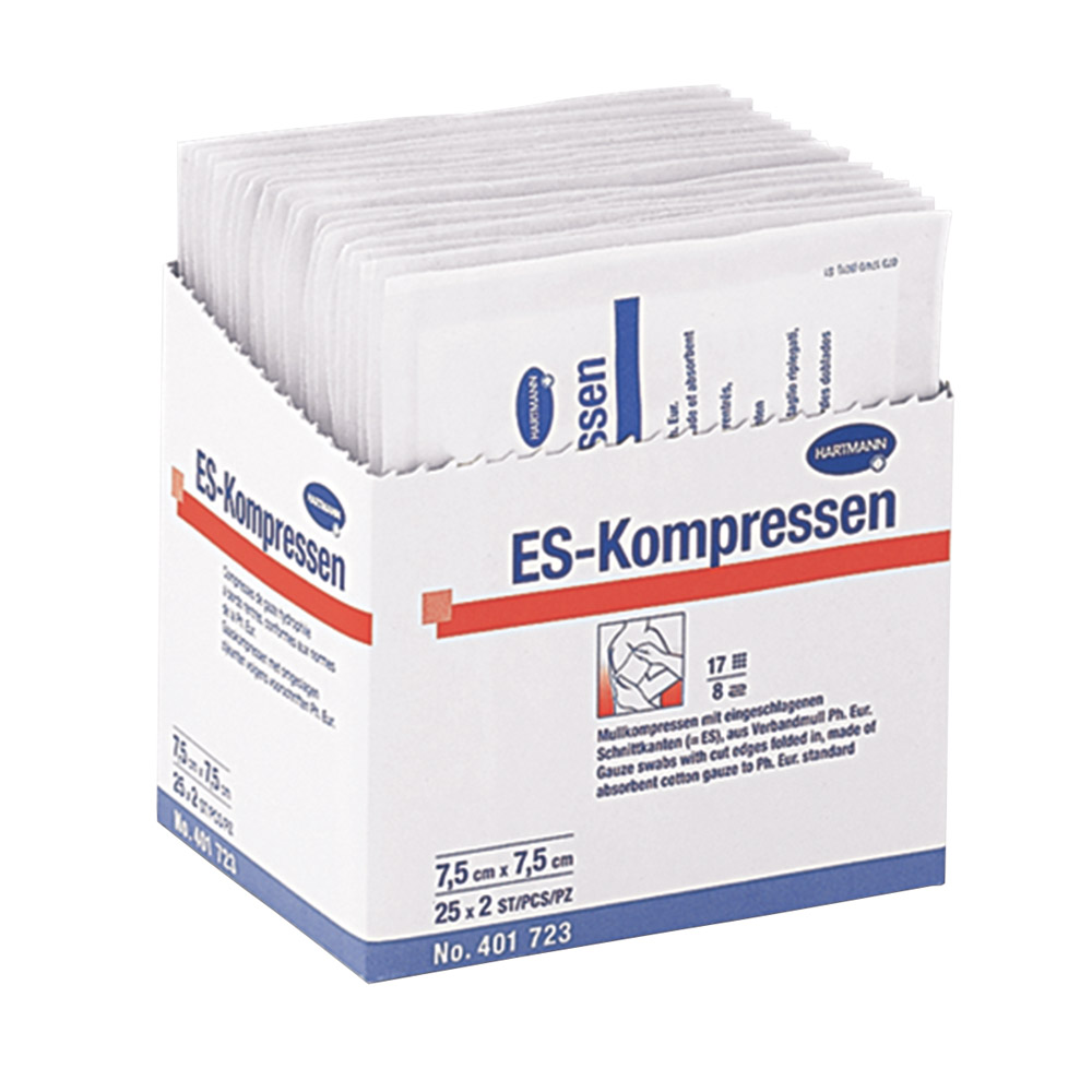 ES-kompresser usterile 5 x 5 cm 8-lags, 100 stk.
