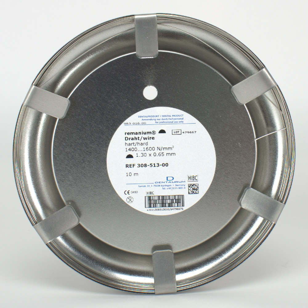 Remanium tråd hård halvrund 1,30 x 0,65 mm, 10 m