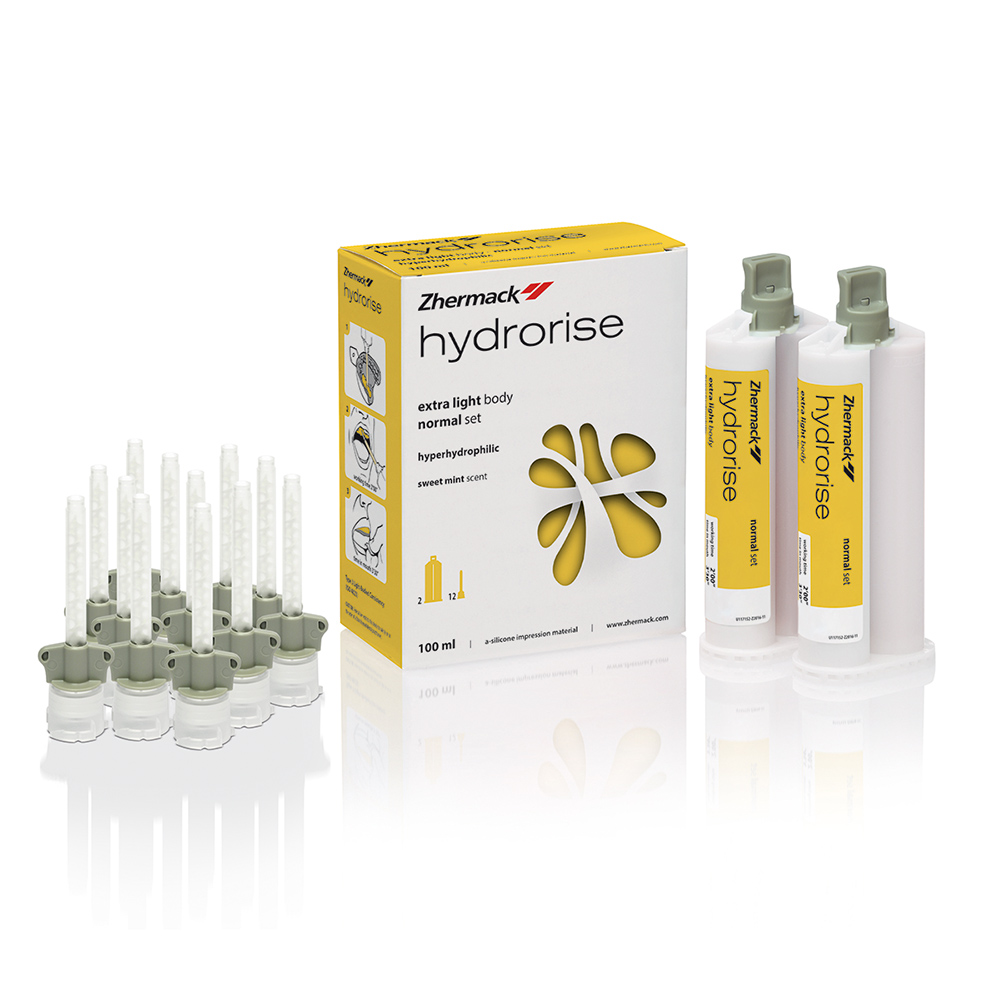 Hydrorise Extra let krop normal hærdning, 2 x 50 ml patron, 12 blandetip
