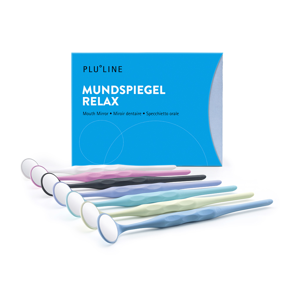 PLULINE MUNDSPEJL Relax FS Rhod.4 plan hvid 10 stk