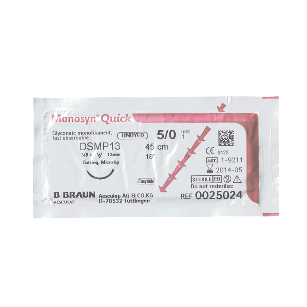 Monosyn Quick ufarvet 3/0 HR22 45 cm, 36 stk.