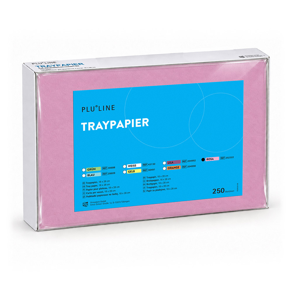 PLULINE FILTERPAPIR 18x28 cm lyserød, 250 stk.