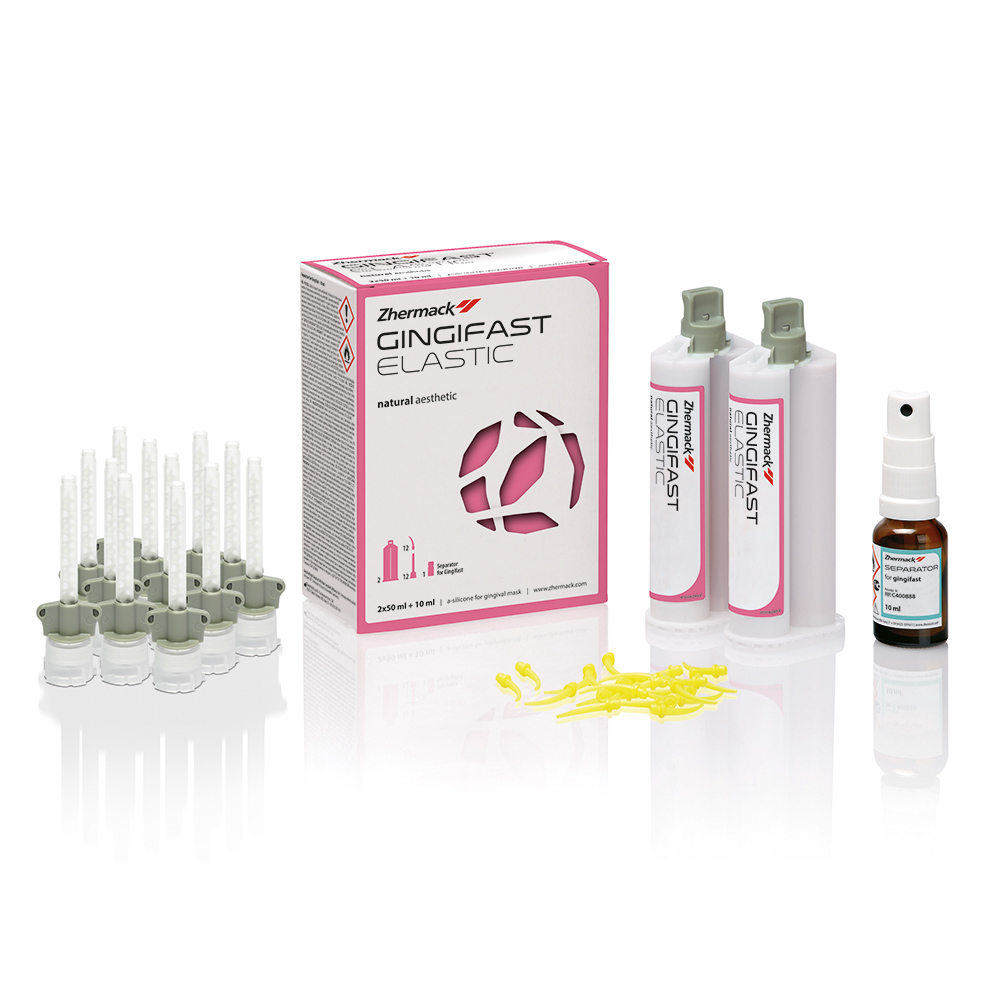Gingifast Elastic, 2 x 50 ml patroner, 12 blandetips