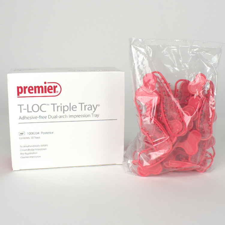 T-Loc Triple Tray aftryksbakke posterior, 35 stk.