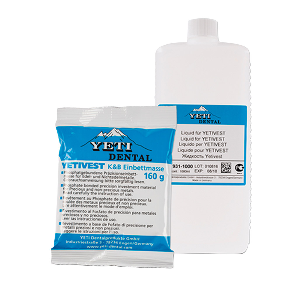 Yetivest K+B indstøbningsmasse 25 x 160 g med væske, karton