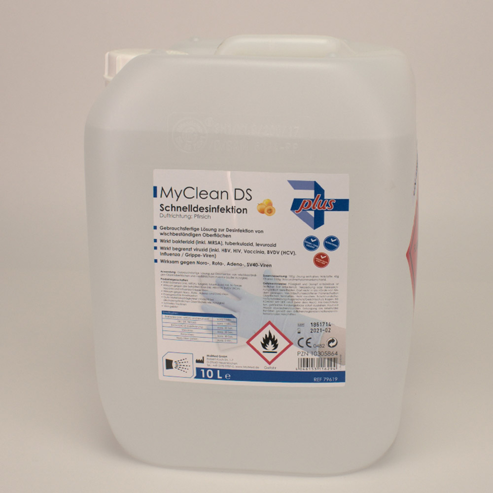 Myclean hurtigdesinfektion fersken, 10 L dunk
