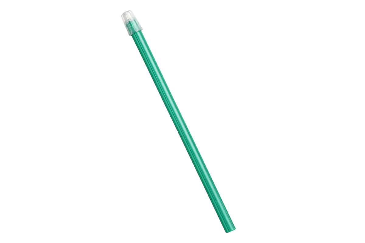 TOP FLEX PLUS spytopsuger 145 mm aftagelig hætte mørkegrøn, pakke med 100 stk.