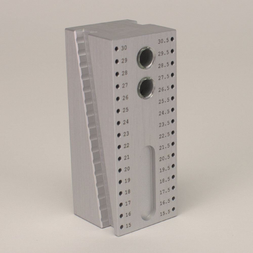 Endo måleblok aluminium, stk.