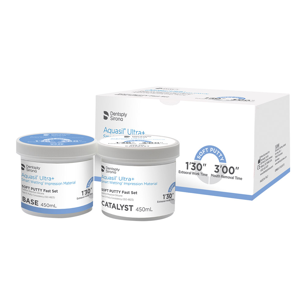 Aquasil Ultra+ Soft Putty Hurtighærdende, 2 x 450 ml