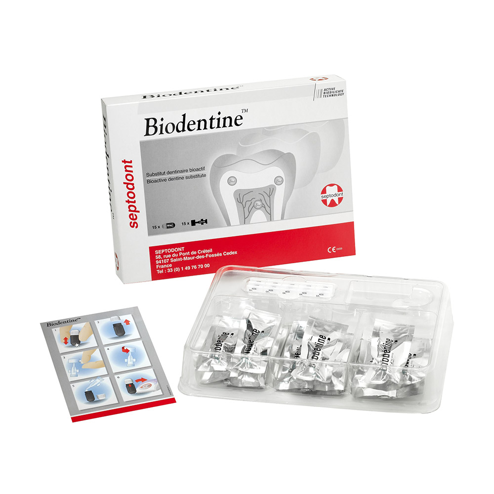 Biodentine pulver + væske, pakke med 15 stk.