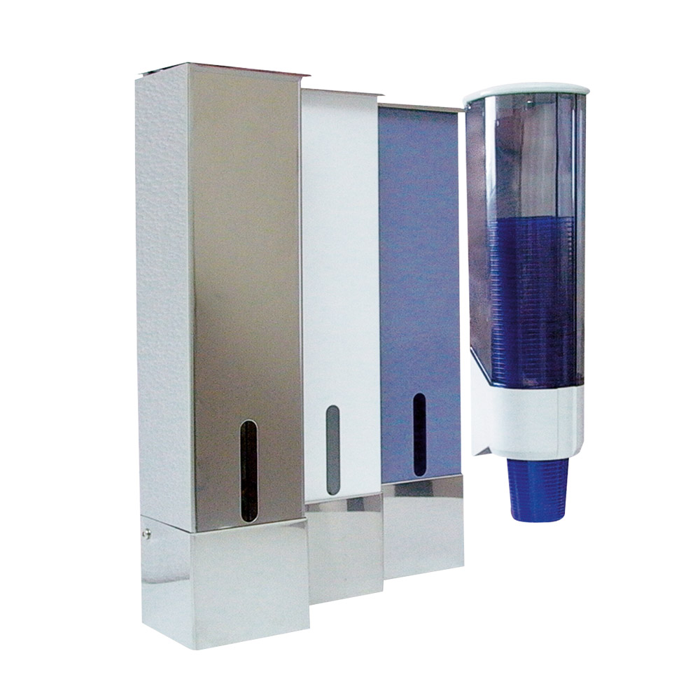 Bægerdispenser Monoart metal hvid, stk.