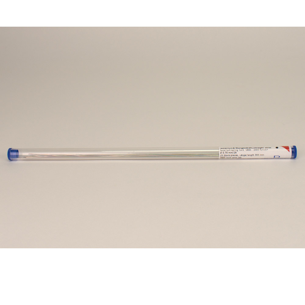 Remanium stangetråd fjederhård rund 0,70 x 300 mm, 25 stk.