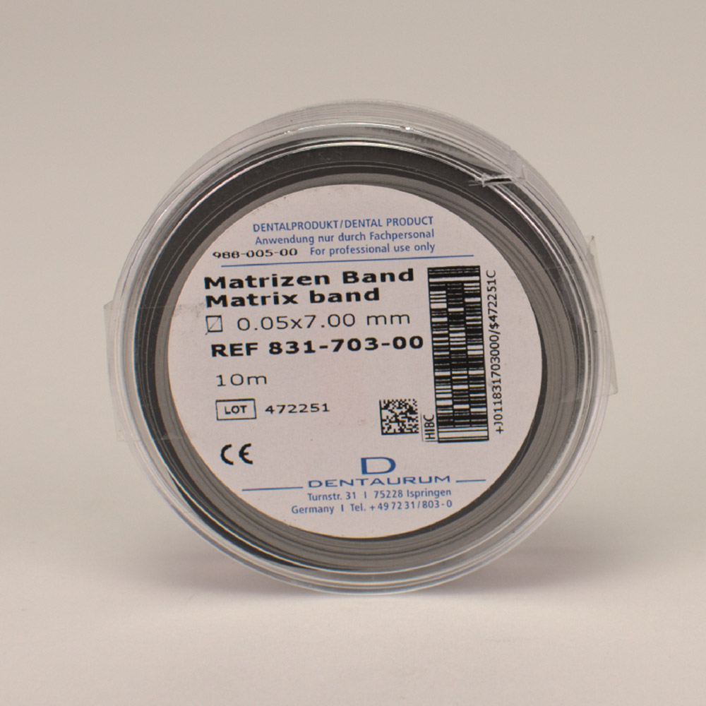 Matrixbånd 0,05 x 7,0 mm, 10 m