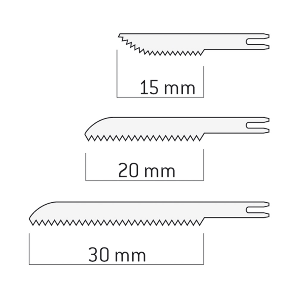 Savklinge, reciprok 15 mm til S-8 R, 5 stk.