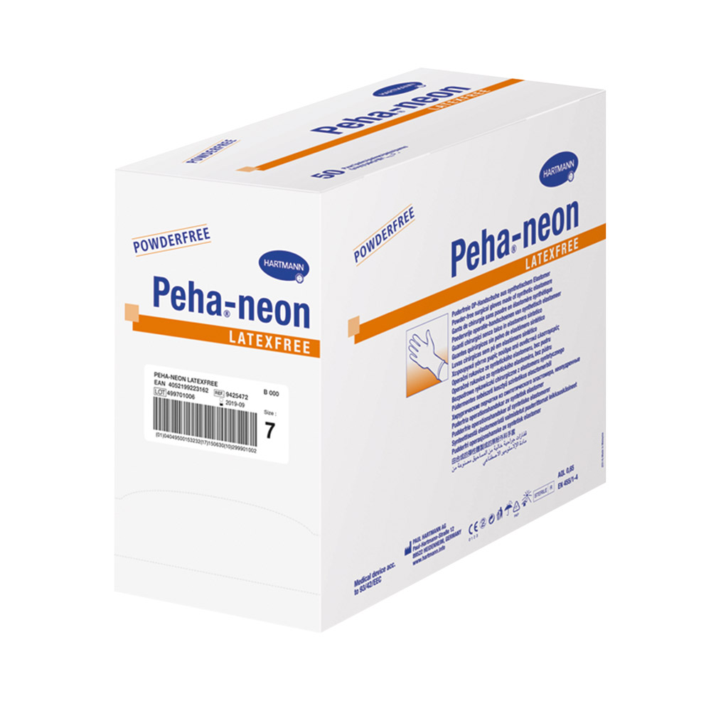 Peha-neon OP Handske latexfri Str. 7, 50 par