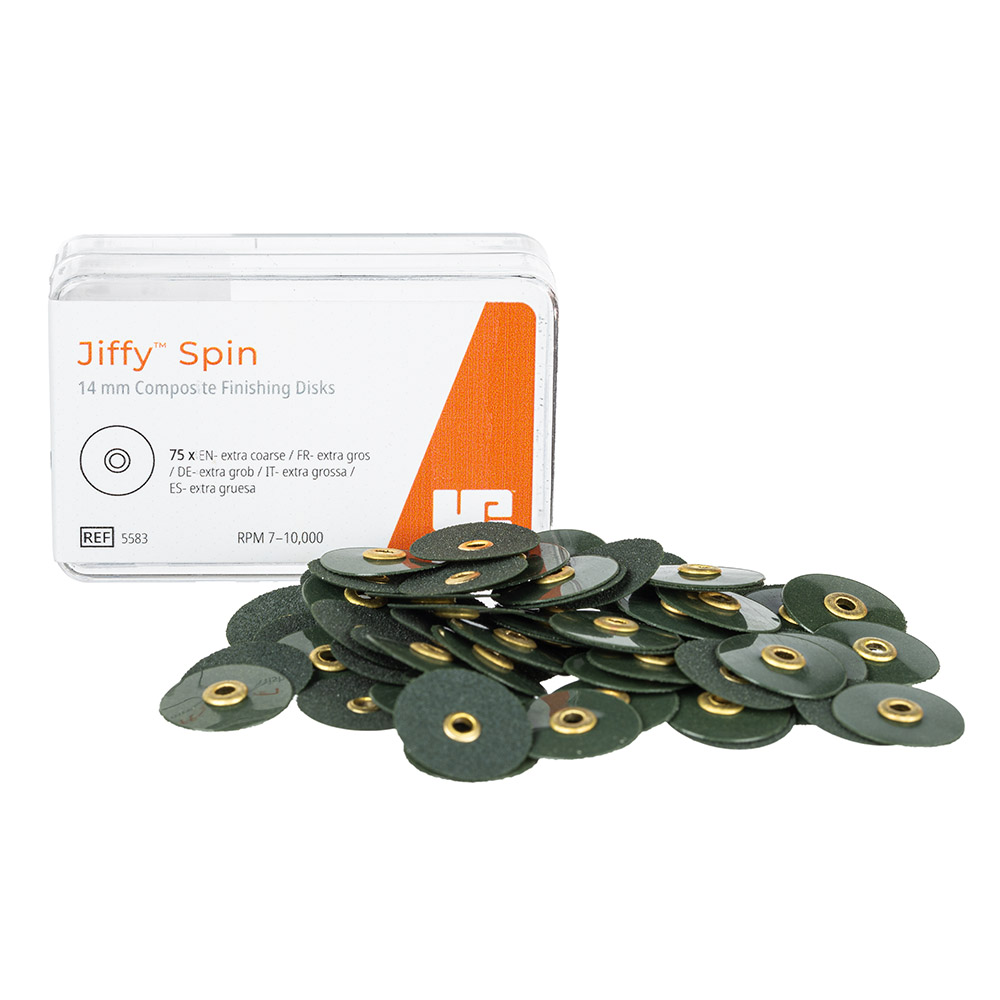 Jiffy Spin Disk 14 mm ekstra grov grøn, 75 stk.