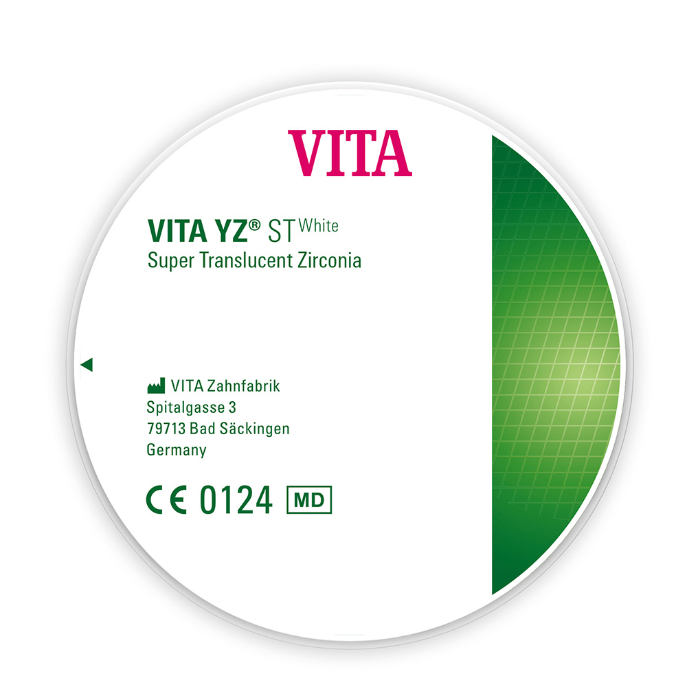 VITA YZ ST White Disc hvid 98,4 mm 14 mm, stk.