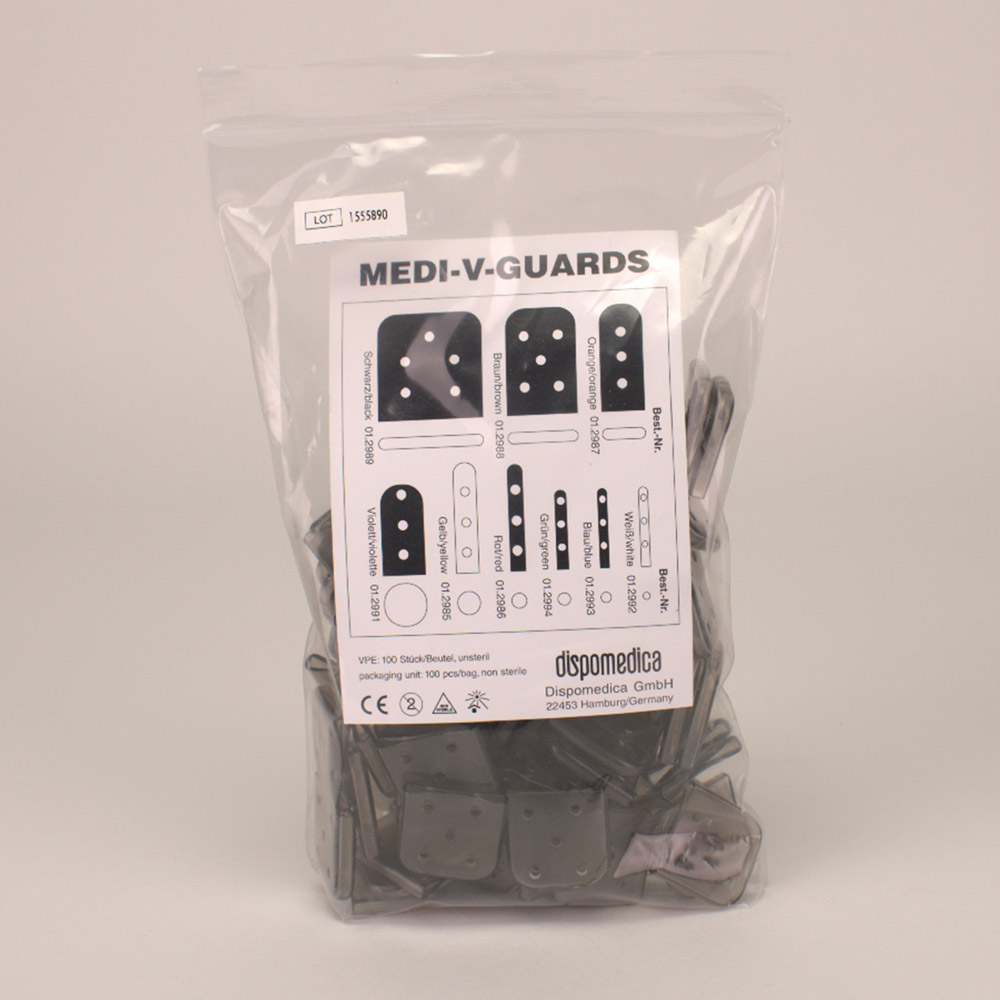 Medi-V-Guards sort 25,4x3,2 mm, 100 stk.