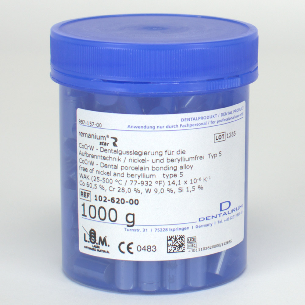 Remanium Star CoCr-påbrændingslegering, 1 kg
