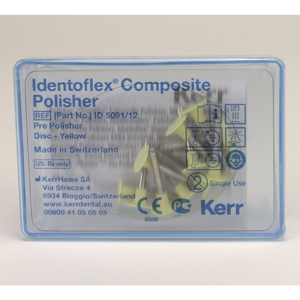 Identoflex Composite Forpolerer gul disk, 12 stk.