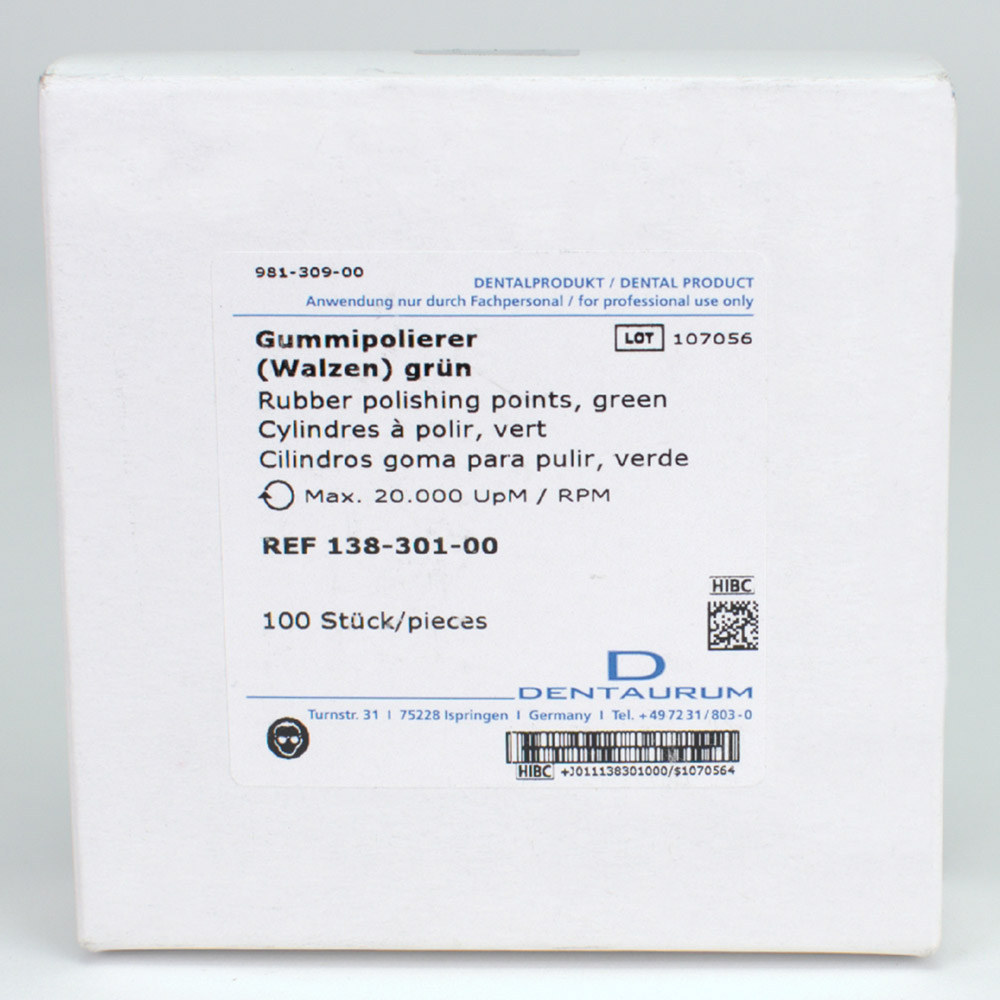 Gummipoleringsrulle grøn -C-, 100 stk.