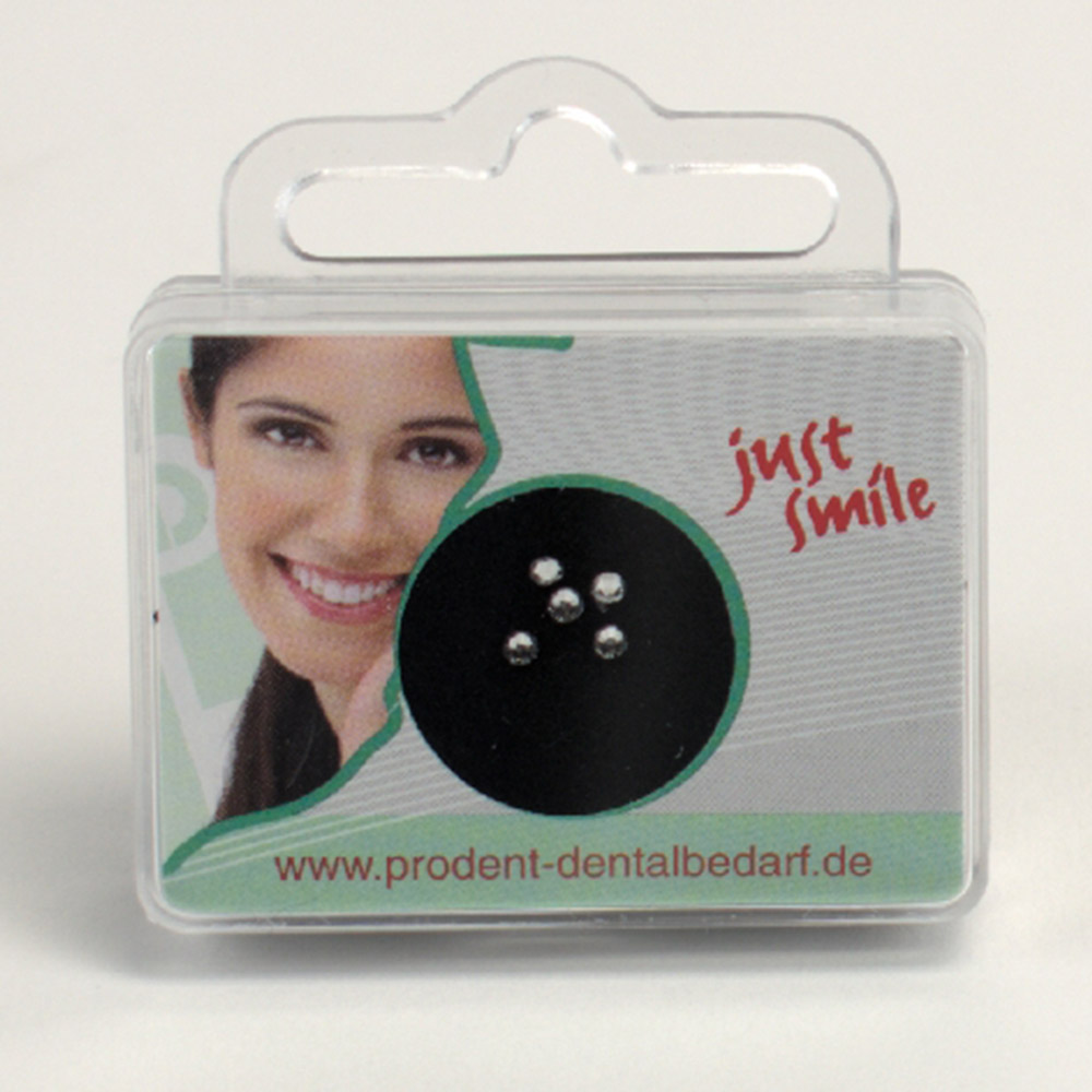 Dental Jewel tandpynt hvid diamant 1,8 mm, 5 stk.