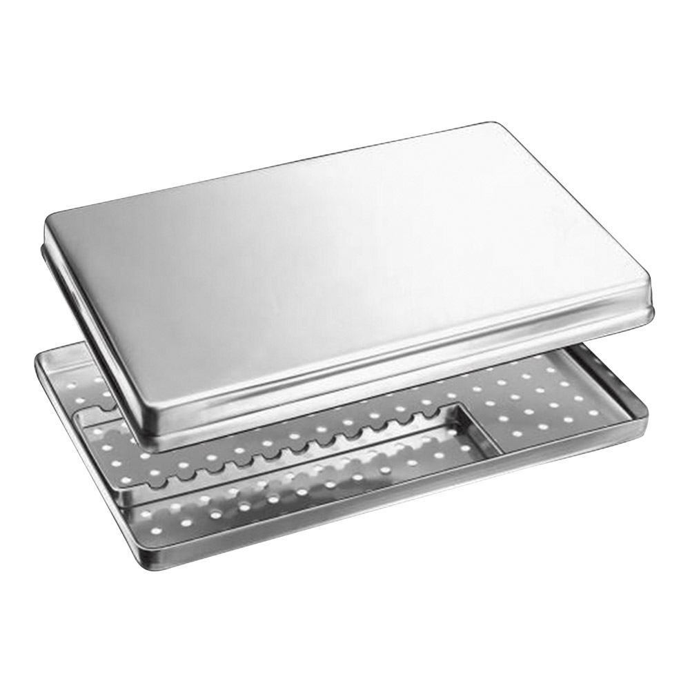 Norm-Tray rustfri stål bærer + bund med huller, stk.