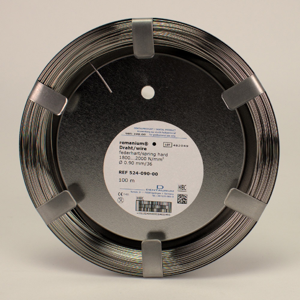 Remanium-tråd, fjederhård 0,90 mm, 100 m