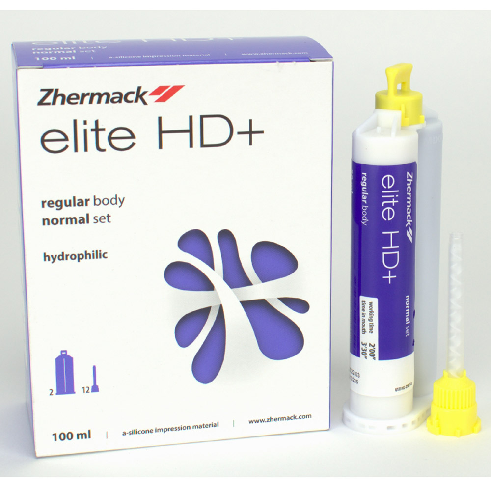 Elite HD+ almindeligt legeme normalt sæt 2 x 50 ml patron, 12 blandetips