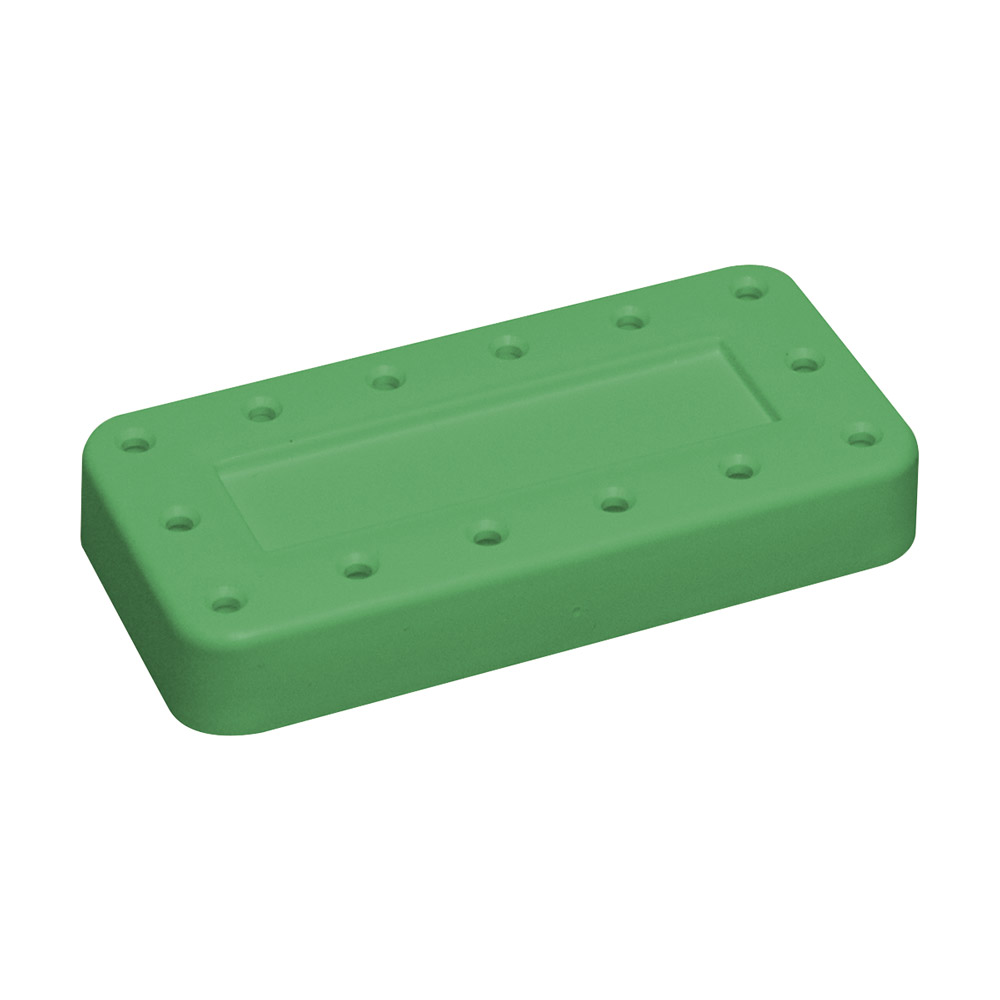 Bur Block 14-huls magnetisk grøn, stk.