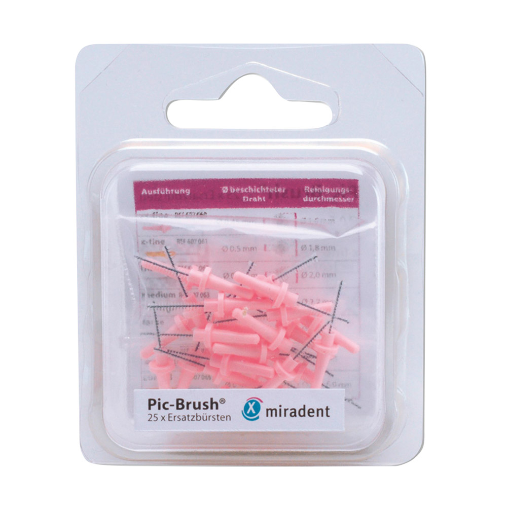 Pic Brush reservedele børster pink, 25 stk.