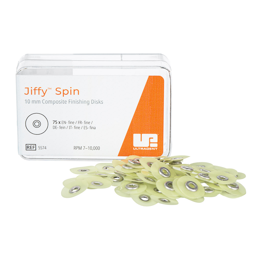 Jiffy Spin Disk 10 mm fin gul, 75 stk.
