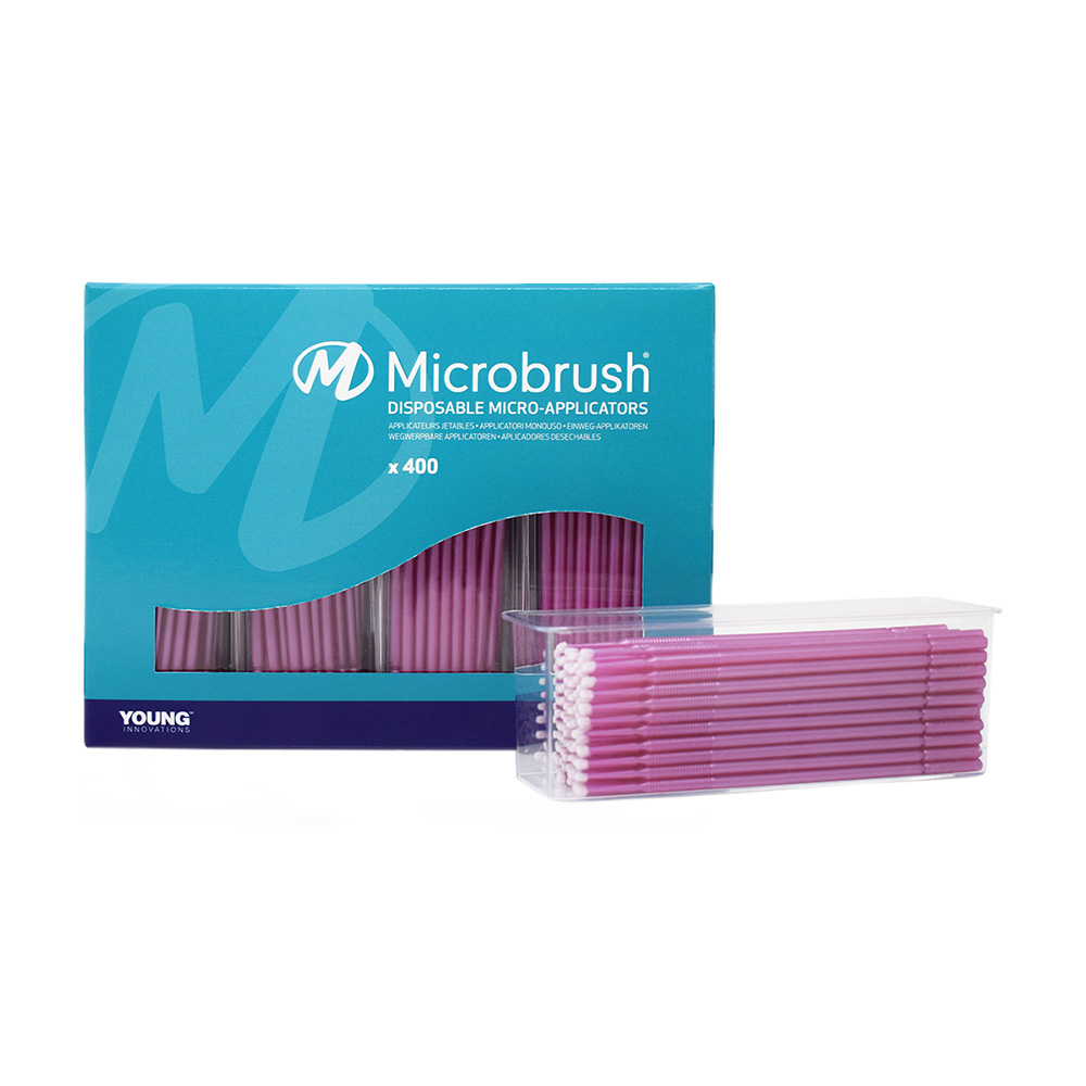 Microbrush plus fine pink, 400 stk.